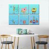 Kit Quadros 6 Peças Do Bob Esponja E Sua Turma 30X30 - 4
