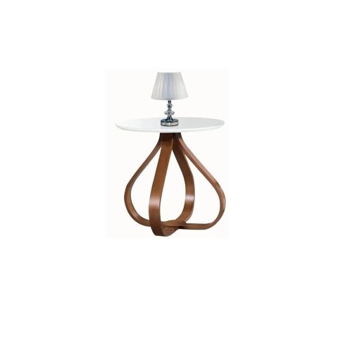 Mesa Canto Lateral Decorativa Sala Red. Luxo Cebola:Branco