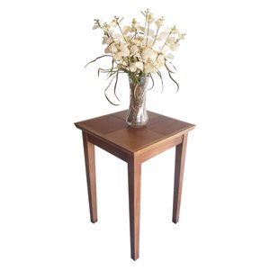 Mesa de Apoio 40x40cm em Madeira Maciça - Castanho