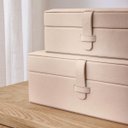 Ver imagem 2 de Kit Caixas Decorativas com Revestimento em Pu - 2pçs:off White