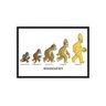 Quadro Simpsons Homer Evolução Homem Desenho Com Moldura G01 - 1
