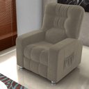 Ver imagem 1 de Poltrona Evora Reclinavel Veludo Maserati Encosto Fibra Cappuccino Matrix