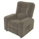 Ver imagem 2 de Poltrona Evora Reclinavel Veludo Maserati Encosto Fibra Cappuccino Matrix