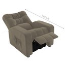 Ver imagem 4 de Poltrona Evora Reclinavel Veludo Maserati Encosto Fibra Cappuccino Matrix