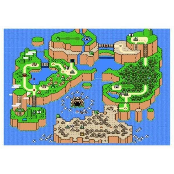 Quadro decorativo A4 '' Super Mario World '' Jogo