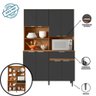 Kit Cozinha Laila em MDF 8 Portas 1 Gaveta Poliman Móveis - 2