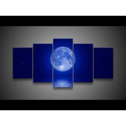 Quadro Decorativo 129X63 Sala Quarto Noite Lua Cheia - 5