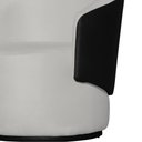 Ver imagem 4 de Poltrona Organica Recepção para Sala Aisha Corano Preto e Suede Branco - Incasa Decor