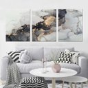 Ver imagem 3 de Quadro Abstrato Decorativo Mármore Dourado com Cinza