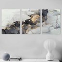 Ver imagem 5 de Quadro Abstrato Decorativo Mármore Dourado com Cinza