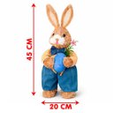 Ver imagem 4 de Boneco Coelho Decoração Enfeite Páscoa Palha Artesanal 45cm
