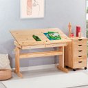 Ver imagem 6 de Escrivaninha Mesa de Desenho Olivia em Madeira Maciça Natural Idimex