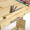 Ver imagem 5 de Escrivaninha Mesa de Desenho Olivia em Madeira Maciça Natural Idimex