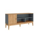 Ver imagem 2 de Rack para Sala de Estar 1 Porta C/detalhe em Pintura Ripada Mb 1056 Movelbento