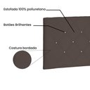 Ver imagem 2 de Cabeceira Painel Solteiro 0,90m Tânia Suede Marrom Café