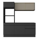 Ver imagem 5 de Armário de Cozinha Compacta 3 Peças com Rodapé Mp2178 Made Multimóveis Preto