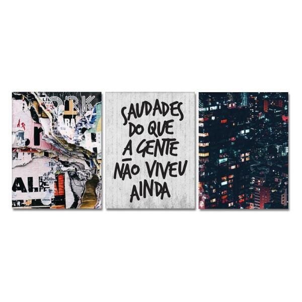 Quadro saudades do que agente nao viveu ainda 40x50 | MadeiraMadeira