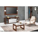 Ver imagem 6 de Mesa Centro Sala AZ1022 Branco/Nogal - Tecno Mobili