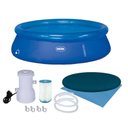 Ver imagem 1 de Piscina Inflável Splash Fun Redonda PVC sem Estrutura Capa Forro Filtro 2400L Mor