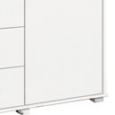 Ver imagem 3 de Cômoda Para Quarto 5 Gavetas 1 Porta 2 Prateleiras Siena F08 Branco - Mpozenato