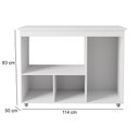 Ver imagem 2 de Armário Balcão Multiuso para Cozinha Micro-ondas e Forno Liza 03 Portas Branco Moblis