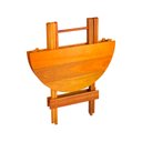 Ver imagem 2 de Conjunto de Mesa Dobrável Redonda 0,78m 4 Cadeiras Madeira Maciça Eucalipto