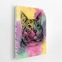 Ver imagem 2 de Quadro Gato Pets Animais Arte Aquarela Canvas 30x40cm