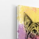 Ver imagem 3 de Quadro Gato Pets Animais Arte Aquarela Canvas 30x40cm