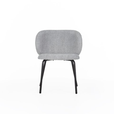 Cadeira Estofada Liana 50 Cm X 49 Cm Cinza