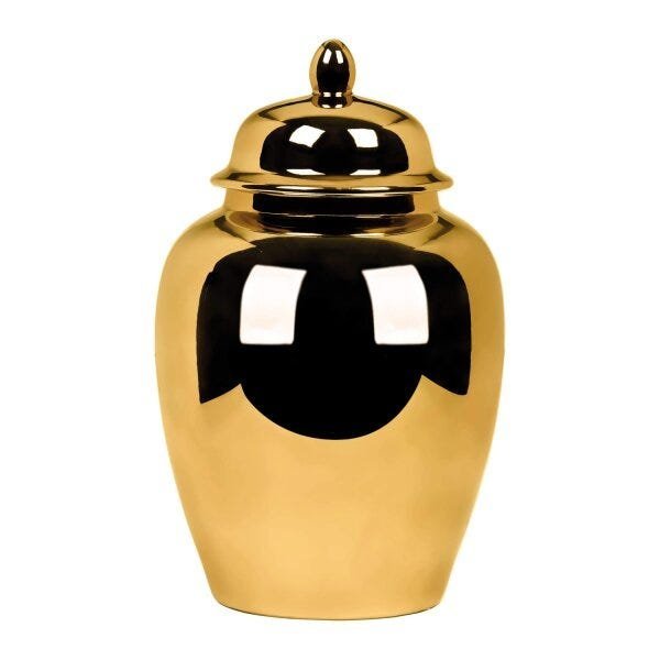 Potiche Decorativo em Cerâmica 40cmx24,5cm Mart Collection - 1