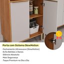 Ver imagem 5 de Balcão Divina 120 Cm sem Tampo 3 Portas 2 Gavetas - Cinamomo/off White