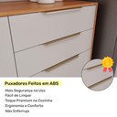 Ver imagem 6 de Balcão Divina 120 Cm sem Tampo 3 Portas 2 Gavetas - Cinamomo/off White