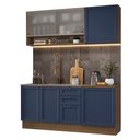 Ver imagem 2 de Armário de Cozinha Compacta 180 Cm Rustic-azul Vik Madesa 03 Rustic-azul