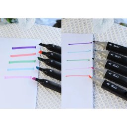Caneta Marcador Permanente 48 Cores Estojo Ponta Dupla Kit 12 Unidades Desenho Pintura Arte Trabalho - 12
