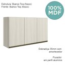 Ver imagem 4 de Armario Aereo 3 Portas Mdf 120 Cm Kali 12197 Bianco Toq Bianco Toq Nicioli