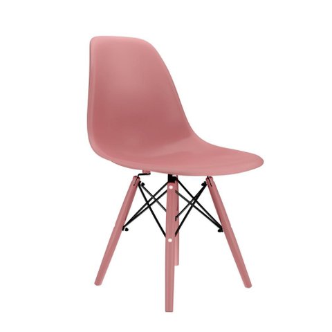 Conjunto 4 Cadeiras Eames Pp Opala Rosa Pés em Polipropileno