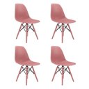 Ver imagem 2 de Conjunto 4 Cadeiras Eames Pp Opala Rosa Pés em Polipropileno