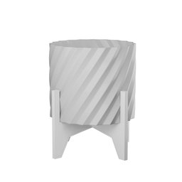 Cachepô Multiuso em Design Inovador- Vaso de Plantas/flor/suculenta/jardim- Vaso Branco/base Branca - 5