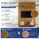 Ver imagem 5 de Rack com Painel Ripado para TV até 65 Polegadas MDF 179cm x 244,5cm New Panorama Marrom Cumaru/Opala