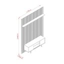 Ver imagem 4 de Rack com Painel Ripado para TV até 65 Polegadas MDF 179cm x 244,5cm New Panorama Marrom Cumaru/Opala