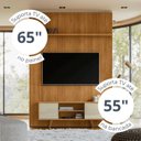 Ver imagem 6 de Rack com Painel Ripado para TV até 65 Polegadas MDF 179cm x 244,5cm New Panorama Marrom Cumaru/Opala