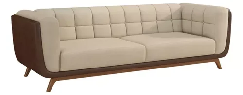 Ver imagem 3 de Sofá 2 Lug Peonia Living Base Madeira Compose Confortavel - Harmônica Móveis