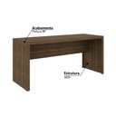Ver imagem 2 de Mesa de Escritório 100%MDP - Nogal