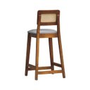 Ver imagem 4 de Banqueta Gabi Encosto Anatômico com Telinha Sextavada e Assento Estofado com 68cm Altura - Amêndoa