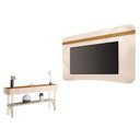 Ver imagem 1 de Painel Suspenso Armony Off White Cinamomo com Aparador Vivant Off White Cinamomo - Hb Móveis