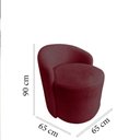 Ver imagem 6 de Poltrona Decorativa Yara Orgânica Suede Marsala