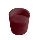 Ver imagem 3 de Poltrona Decorativa Yara Orgânica Suede Marsala