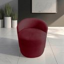 Ver imagem 7 de Poltrona Decorativa Yara Orgânica Suede Marsala