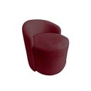 Ver imagem 2 de Poltrona Decorativa Yara Orgânica Suede Marsala