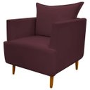 Ver imagem 3 de Poltrona Decorativa para Sala Recepção Escritório Consultório Reforçada Eliza Tecido Suede